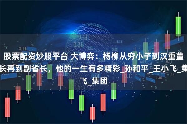 股票配资炒股平台 大博弈：杨柳从穷小子到汉重董事长再到副省长，他的一生有多精彩_孙和平_王小飞_集团